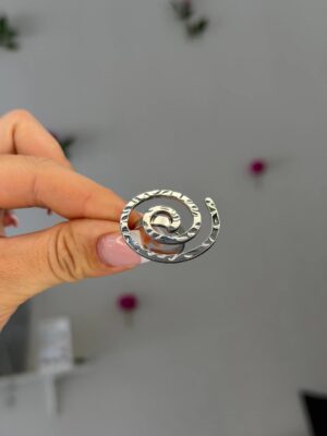 Δαχτυλίδι από ανοξείδωτο ατσάλι με στροβιλισμό (Y321)